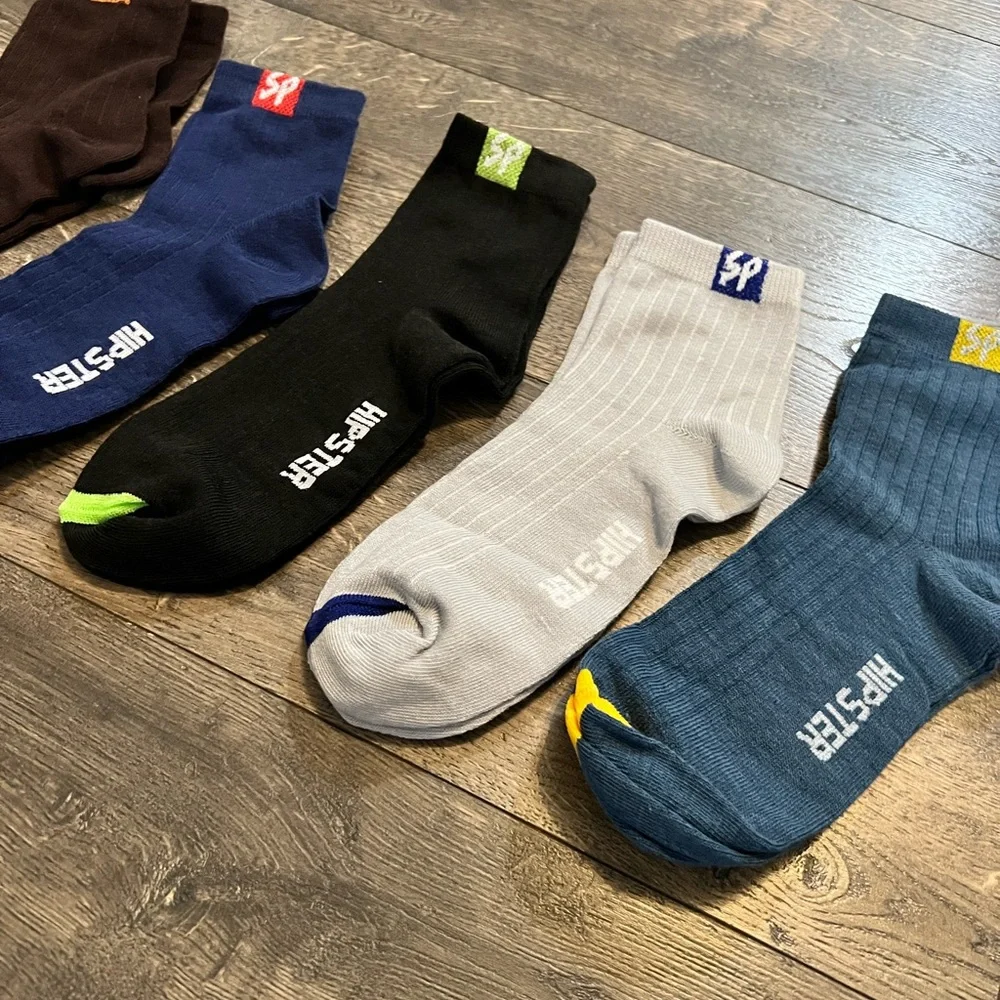 Set of 5 Pairs‎ of Unisex Hipster Cotton Socks NEW